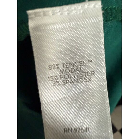 J. Jill Green Button Front Shirt Dress XL Workwear Classic Modest - Picture 3 of 5